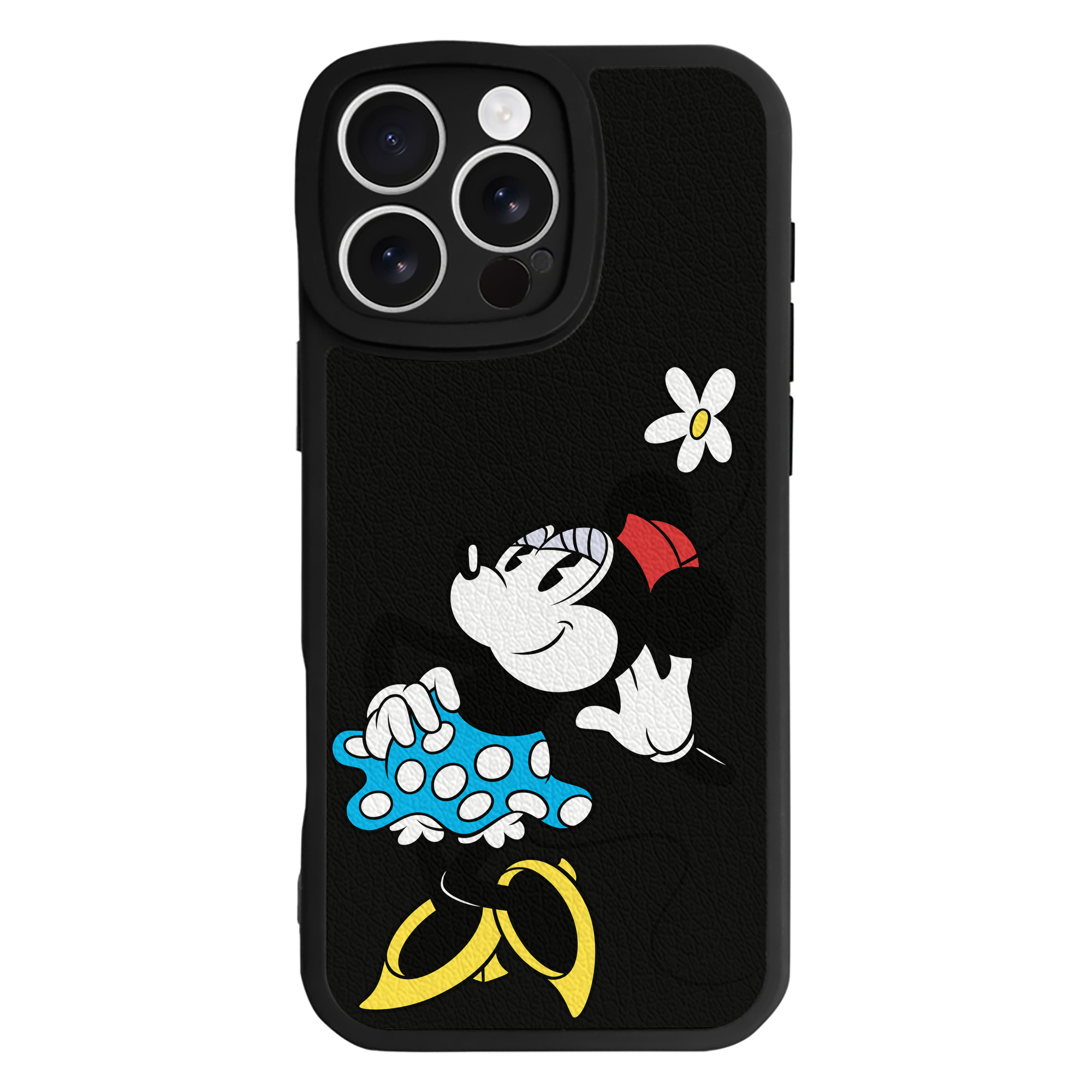 （画像用） ミッキーマウス Mickey Mouse 【iPhone 16シリーズ対応】シリコンスマホケース（レザー調） 材質：シリコン